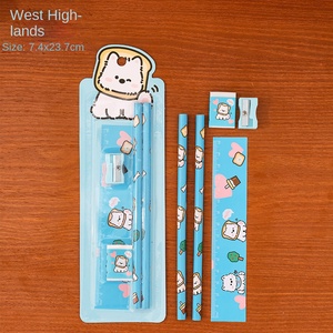 Nuovo Set di matite a fumetti per studenti che imparano cancelleria per cinque pezzi di <span class=keywords><strong>legno</strong></span> piombo nero per bambini regalo scolastico di alto valore - Product Image 6