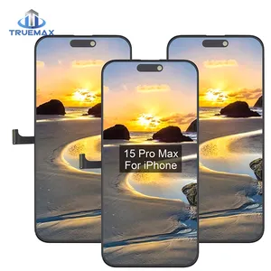 IPhone 15 için cep telefonu LCDs Pro Max ekran takımı değiştirme iPhone15 Pro Max için cep telefonu ekran Digitizer LCD dokunmatik