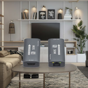 Câble d'extension HDTV 4K avec adaptateur <span class=keywords><strong>Ethernet</strong></span> <span class=keywords><strong>RJ45</strong></span> 50M HD Audio Video Transmitter Receiver <span class=keywords><strong>HDMI</strong></span> Converter 1080P Resolution HDTV - Product Image 3
