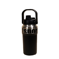Carafe à café isotherme en acier inoxydable à double paroi de 34 oz, gourde sport réutilisable avec poignée