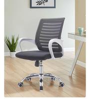 Chaise de bureau ergonomique à dossier mi-haut en maille, appui-tête réglable, design moderne, rotation confortable pour s'incliner, pour salle de conférence