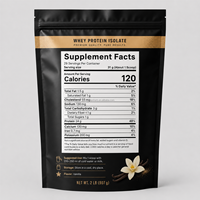 Protéine de lactosérum isolée en poudre OEM sous marque privée 80 saveur vanille Nutrition sportive 2lb Emballage personnalisé