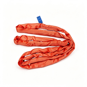 Eslingas de Elevación Industriales Personalizadas de Alta Capacidad de Carga, Eslinga Plana de Poliéster Roja de 5 Toneladas con Longitud Opcional, Hecha en Vietnam - Product Image 2