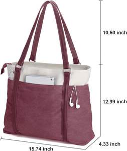 Free Sample 2025 New Quality Hot <b>Sale</b> Waterproof USB PVC Lining Tote Bag Meeting Travel Briefcase Laptop Shoulder Messenger Bag - Product Image 2