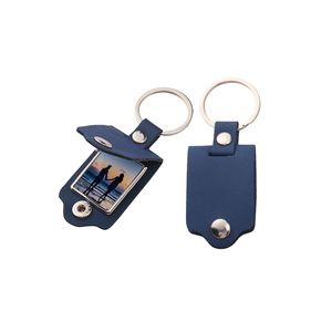 Móc khóa hợp kim kẽm khắc laser tùy chỉnh, chất liệu da gấp, đựng ảnh bí mật sáng tạo, phụ kiện túi xách, quà tặng Valentine, quà lưu niệm - Product Image 1