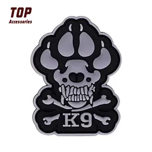 Toppe distintivi con adesivi magici servizio cane K9 tessuto ricamato in cotone PVC ricamo fatto a mano 10 pezzi gancio e distintivo ad anello