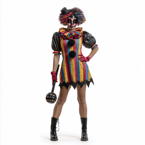 <span class=keywords><strong>Disfraz</strong></span> <span class=keywords><strong>de</strong></span> Payaso <span class=keywords><strong>de</strong></span> <span class=keywords><strong>Trapo</strong></span> Terrorífico <span class=keywords><strong>de</strong></span> Halloween para Mujer, Vestido Mini <span class=keywords><strong>de</strong></span> Terror con Puntos Rojos y Negros, Atuendo <span class=keywords><strong>de</strong></span> Cosplay para Carnaval y Casa Encantada - Product Image 4