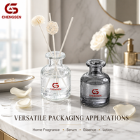 Bouteille en verre pour bâtonnets de parfum d'aromathérapie 100ml 150ml 50ml 200ml Bouteille diffuseur de parfum en verre vide de luxe personnalisée noire
