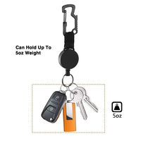 Porte-badge rétractable noir avec cordon, en plastique durable et clip métallique, support de carte d'identité extensible pour promotions