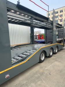 Semi-remorque porte-voitures robuste à double pont en acier, capacité de 30 tonnes, pour le <span class=keywords><strong>transport</strong></span> logistique de voitures en Chine - Product Image 6