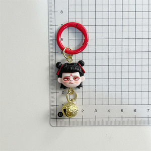 Porte-clés Nezha, pendentif anime amusant et attrayant, petit cadeau pour étudiant, enfant démon affrontant <span class=keywords><strong>la</strong></span> mer, souvenir à suspendre au sac - Product Image 3