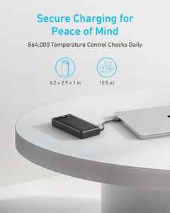 Anker Power Bank 20,000mAh With Built-in USB-<b>C</b> <b>Cable</b> Portable <b>Charger</b> 87W Fast Charging Battery Pack 2 1 USB-A Output A1383 87W - Product Image 4