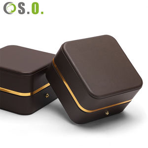 Cajas de Embalaje de Joyería de Cuero PU Premium Personalizadas en Color Marrón para Collares, Pulseras, Anillos, Pendientes, Caja de Joyería - Product Image 3