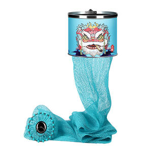 Filet à poisson rond Jiang Yue en nylon multifilament, portable, avec poignée en caoutchouc pour la pêche - Product Image 2