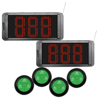Système de gestion de file d'attente sans fil Affichage du numéro LED et bouton d'appel à 4 touches, longue portée pour le service client