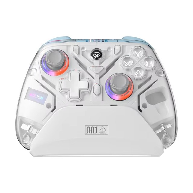 AL-K10 for PC/Switch/IOS/Android Wireless USB Receiver Joystick RGB Game Controller Hall Effect Joysticks and Triggers Gamepad