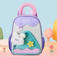 Nouveau Sac à Dos Scolaire Géométrique Imperméable pour Enfants de 4 à 8 Ans avec Pochette et Capacité de 20-36L