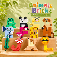 Juego de Bloques de Construcción del Alfabeto Animal de la A a la Z, 1151 Piezas, Juguetes Educativos de Letras para Niños, Bloques de Animales Creativos STEM para Niños