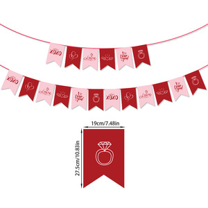 DAMAI Bannière XXOO Saint-Valentin Décorations Fournitures de Fête Cadeaux pour Mur Maison Bureau Décorations de la Saint-Valentin - Product Image 4