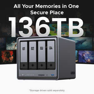 UGREEN DXP4800PLUS 16GB 4Bay Desktop NAS Intel 8505 Quad Core 4K สำหรับแรม 16GB DDR5  จัดเก็บข้อมูลผ่านเครือข่าย USB (แบบไม่มีดิสก์) - Product Image 2