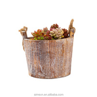 Boîtes à fleurs en bois pour la vente directe, jardinière surélevée avec poignée, jardinière rustique pour plantes succulentes, légumes et fleurs sur le balcon