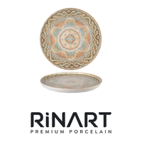 Assiette plate Celest avec rebord Ø 24 cm H 1,7 cm Empilable Porcelaine fine Impression numérique Rinart