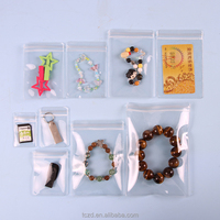 Bolsa con cierre de cremallera transparente impresa personalizada, pequeña bolsa de plástico de PVC para joyería, anillos, collares, relojes, gafas, piedras preciosas, bolsa de plástico con cremallera