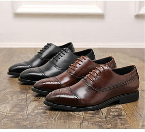 Chaussures habillées Oxford en cuir à bout pointu style britannique, mocassins décontractés pour le bureau, chaussures <span class=keywords><strong>de</strong></span> mariage pour hommes – Nouvelle collection - Product Image 6