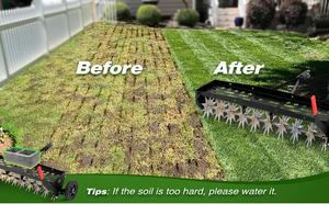 Accessoires de tondeuse à <span class=keywords><strong>gazon</strong></span> en métal Pénétrateur de sol Remorquage Derrière Spike Aérateur avec dents en acier galvanisé Atv râteau - Product Image 5