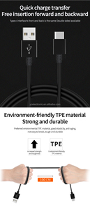 Cable USB-A a USB-C al por Mayor, Cable de Sincronización de Datos y Carga Rápida con Blindaje de Aluminio de 3.0 mm de Diámetro Exterior para <span class=keywords><strong>Galaxy</strong></span> S24 S23 Ultra - Product Image 5