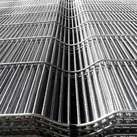 Clôture de sécurité pour aménagement paysager avec acier galvanisé thermiquement traité noir, hauteur personnalisée, service de modélisation 3D