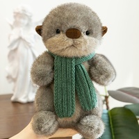 Peluche Ours Super Douce en Gros avec Écharpe, Cadeau d'Anniversaire, Coussin Poupée Unisexe, Rembourrage en Coton PP Lavé, Couette Vernie Anti-UV