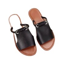 Sandales de plage à semelle plate en PU, vente en gros, semelle en PU, doublure en PU, pantoufles d'extérieur, vente en gros populaire
