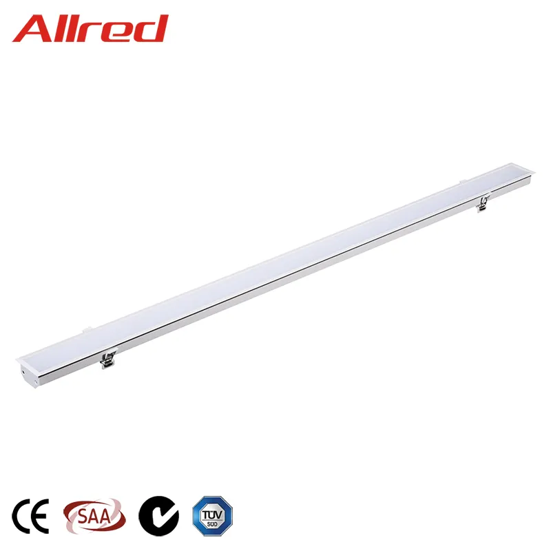 Led Linear Light 4ft High Quality Cheapest AC200-240V Linkable Aluminum 30W 40W 1.2M 4Ft Dimmable Recessed LED Ceiling Linear Light