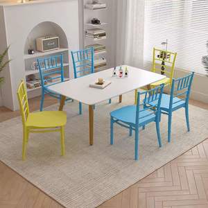 كراسي حفلات للأطفال ملونة وقابلة للتكديس الأعلى مبيعًا، مصنوعة من الراتنج والبلاستيك PP، مناسبة لحفلات الزفاف العصرية والمآدب الفندقية وأعياد الميلاد وتناول الطعام والمناسبات وتأجير الحفلات - Product Image 3