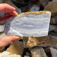 Pierres brutes naturelles d'agate bleue dentelle, vente en gros, haute qualité, calcédoine bleu clair, spécimen de cristal de quartz pour la fabrication de bijoux