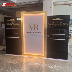 Bruiloftdecoratie, acryl boog achtergrond, acryl zitplaatsenplaat, zitplaatsenwand voor receptie, welkomstbord - Product Image 2