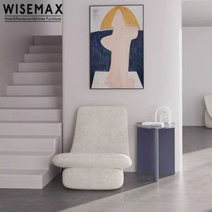 WISEMAX chaise longue moderne inclinable boucle cachemire confort accent loisirs canapé fauteuil chambre salon - Product Image 4