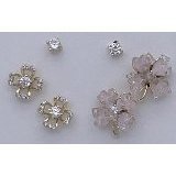 Orecchini di diamanti taglio principessa con oro rubino placcato oro rosa per un morbido bagliore radioso gioielli alla moda per regalo di fidanzamento - Product Image 1