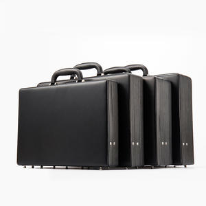 レトロフェイクレザーハードバッグブリーフケースビジネススーツケース盗難防止パスワードバッグブラックブラウンピンクホワイトブリーフケース17インチ15インチ - Product Image 2