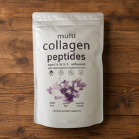Poudre de peptides de collagène multiples OEM avec acide hyaluronique, biotine et vitamine C – Produits de beauté pour la peau des adultes