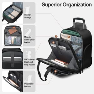 Maleta de Viaje Ligera y Compacta de 16 Pulgadas, Equipaje de Mano con Ruedas para Debajo del Asiento - Product Image 5