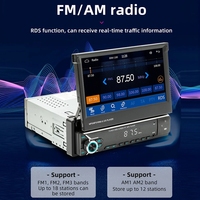 Lecteur DVD de voiture rétractable 7 pouces au prix d'usine, système radio stéréo universel pour voiture, lecteur MP5 avec Bluetooth, Wifi, GPS