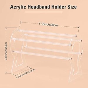 Estante de almacenamiento de soporte de exhibición de diadema de acrílico transparente de alta calidad moderno para broche de pelo - Product Image 3
