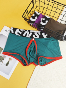 Custom <strong>Men</strong> Sexy <strong>Crotchless</strong> Boxers Breathable Open Crotch <strong>Underwear</strong> Elastic Letter Waistband <strong>Men's</strong> Briefs Short Panties - Product Image 5