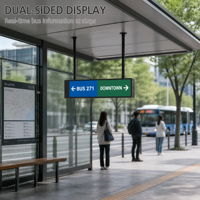 Affichage numérique publicitaire suspendu à double écran étiré LCD pour concours de métro, avec WiFi et CMS Android, pour intérieur