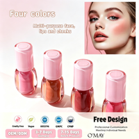 Vente en gros de fard à joues liquide 3-en-1 pour les yeux, les joues et les lèvres, fard à joues mat nude, poudre de contour, fard à joues, stock disponible, logo personnalisé disponible