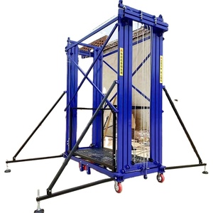 0.5 tonnes 2-6 mètres plate-forme d'échafaudage d'échelle de levage électrique de cadre télescopique mobile pour la construction - Product Image 3