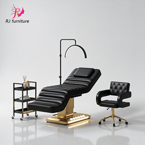 Pink PU Leather Massage Bed With Built-In Headrest And <b>Adjustable</b> Height For Salon Use - Product Image 6