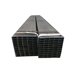2024 hot selling hollow section black iron square pipe and tube fittings for pipeline usage